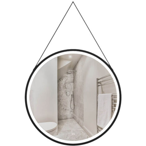 Home Deluxe - Espejo LED redondo incl. suspensión FIANA tamaño: 40 cm