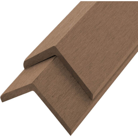 Home Deluxe - Moldura de acabado WPC FINEA - 110 x 4,5 cm lote de 10 - teca