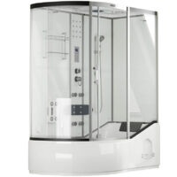 Home Deluxe - Ducha de vapor con hidromasaje ALLIN 4IN1 - 170 x 90 Blanco Izquierda