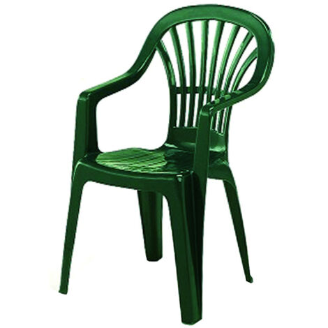 SEDIA ZENA + BRACCIOLI PROGARDEN PP VERDE CM 55X56 H.CM 90 (1/6)