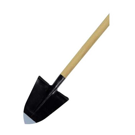 VANGHETTO A PUNTA FORGIATO + MANICO ACCIAIO/LEGNO CM 29X33 H.CM 168