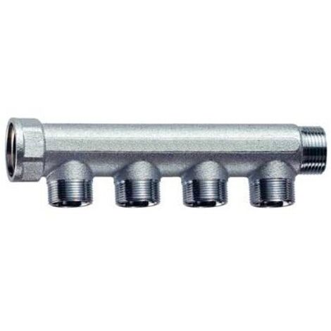 Collettore lineare in ottone per riscaldamento maschio femmina 3/4" x 4 vie FAR (1/2)