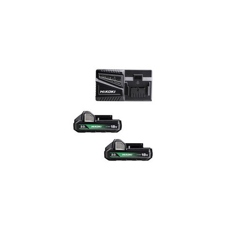 HIKOKI/HITACHI PACK BATTERIA UC18YFSLWFZ 18V 2X2AH+CARICATORE