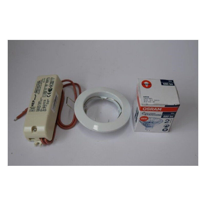Wonderlamp Pack 2 Encastrables Basic Fixe GU5.3 Blanc - Spot Plafond 7.8 X 2.7 Cm
