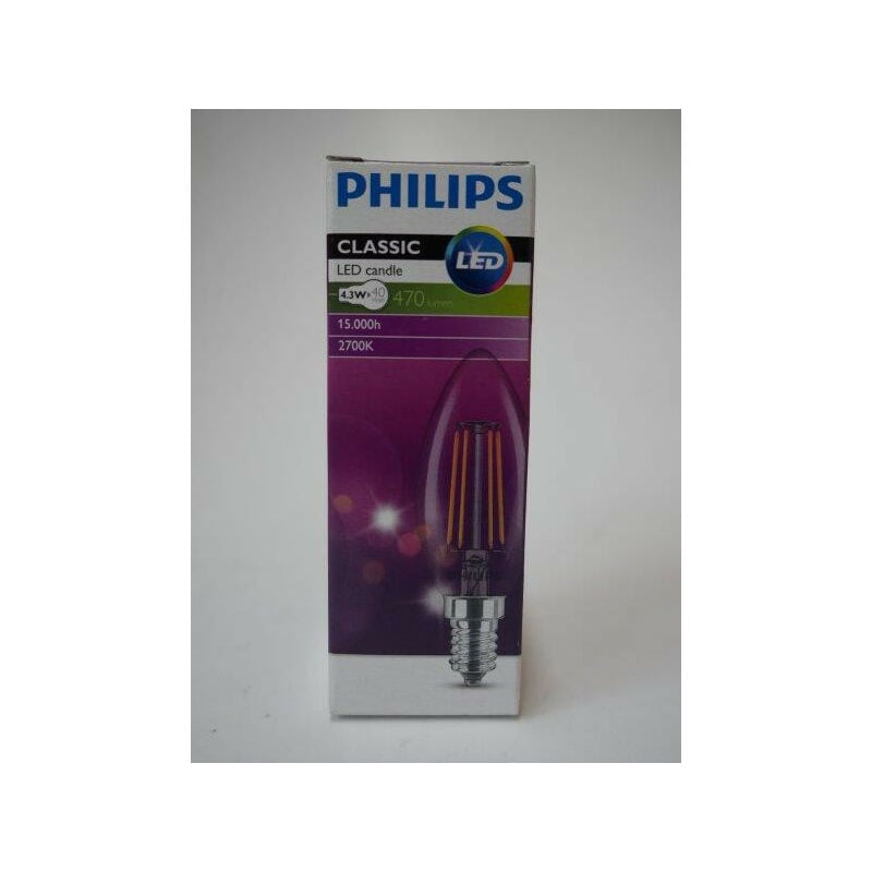 LOT 2x Ampoule Philips P45 E14/4,3W/230V 2700K
