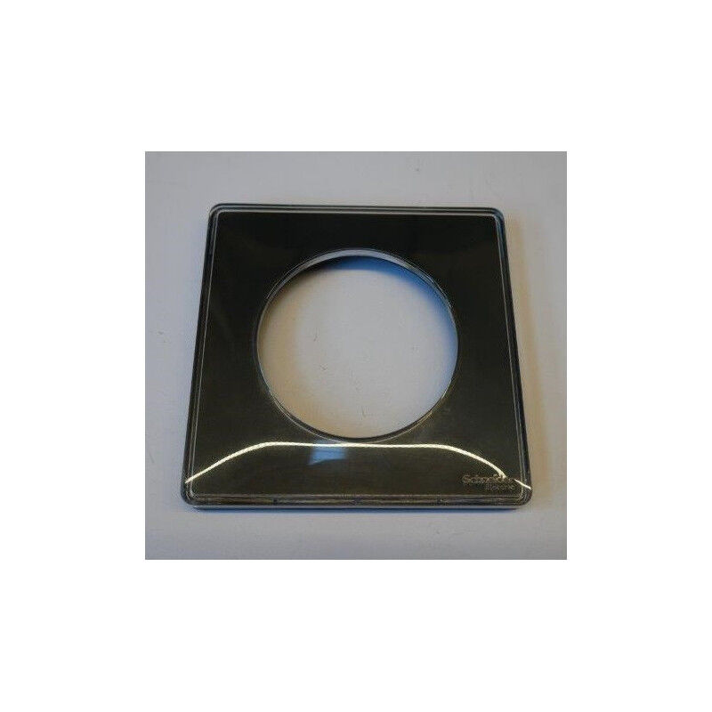 Plaque de finition 1 poste 2 modules noire lisere anthracite You Solid Odace SCHNEIDER