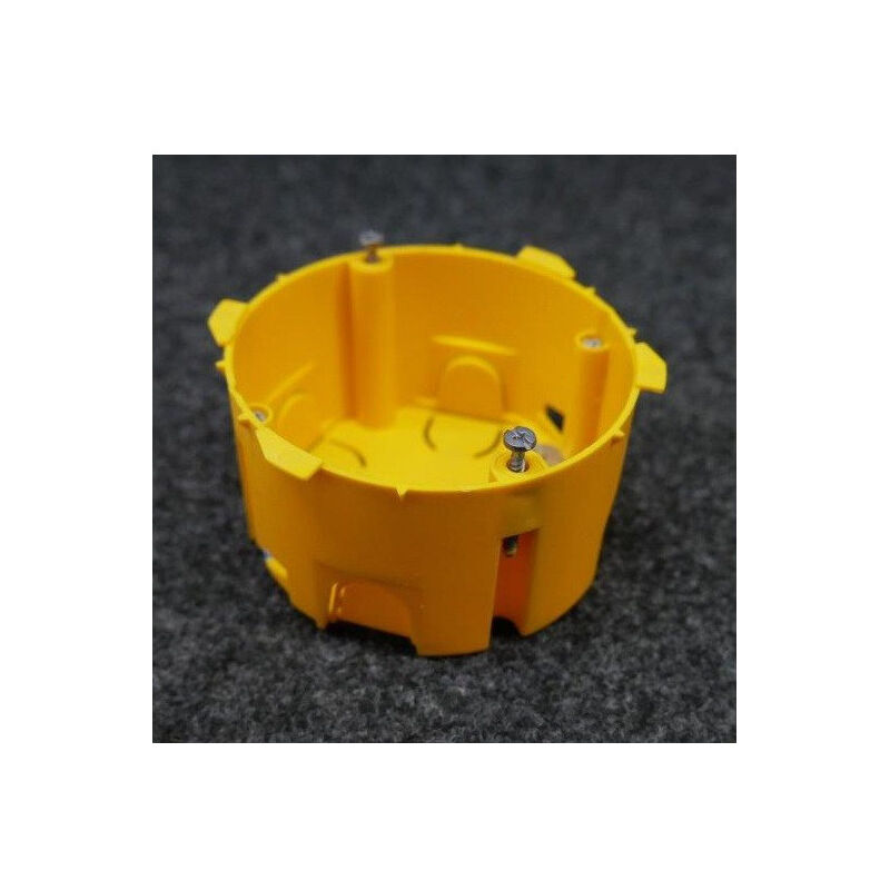 Boîte d'encastrement jaune 1 poste Ø 85mm profondeur 50mm pour prise 20-32A sur cloison sèche Batibox LEGRAND