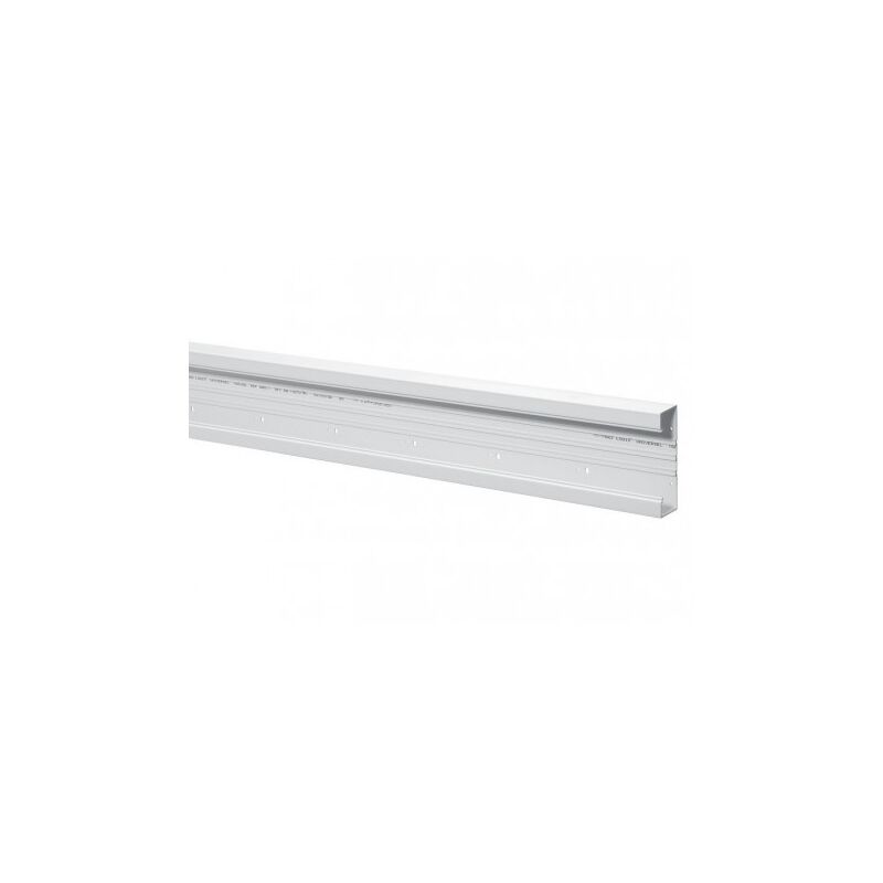 Kit Goulotte électrique MBR 65x100/45 PVC Blanc - Avec 3 Prises 2P+T - Pour Installation Apparente, Cuisine, Bureau - Longueur 1 Mètre