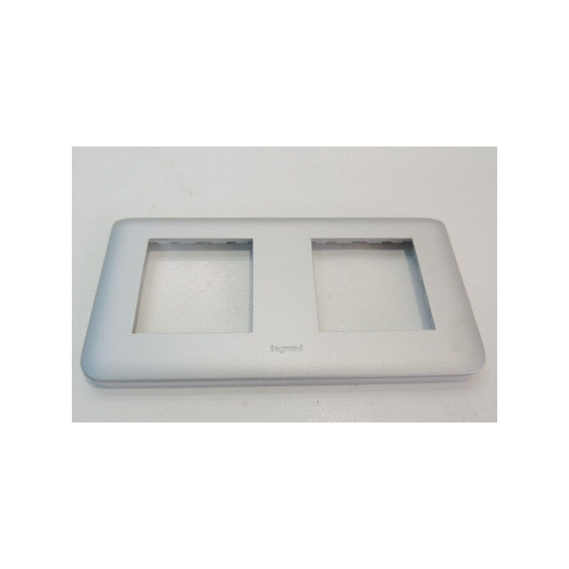 Plaque double alu 2x2 module horizontale prog mosaïc LEGRAND 079004