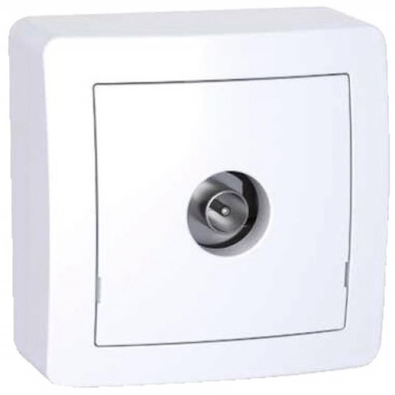 Prise Téléphonique ALVAIS PTT 8 Plots En T - Réf ALB81066 - Marque Schneider - Neuf (état Comme Neuf)