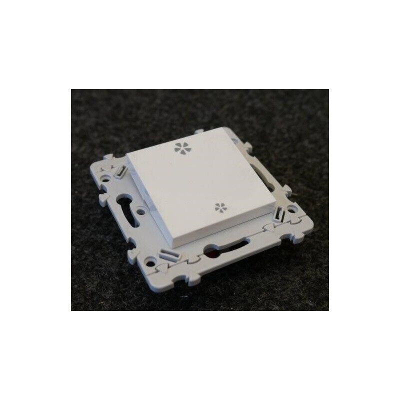 Interrupteur de VMC 2 positions 1 poste 2 modules blanc 10A 250V à vis sans plaque série Essensya HAGER