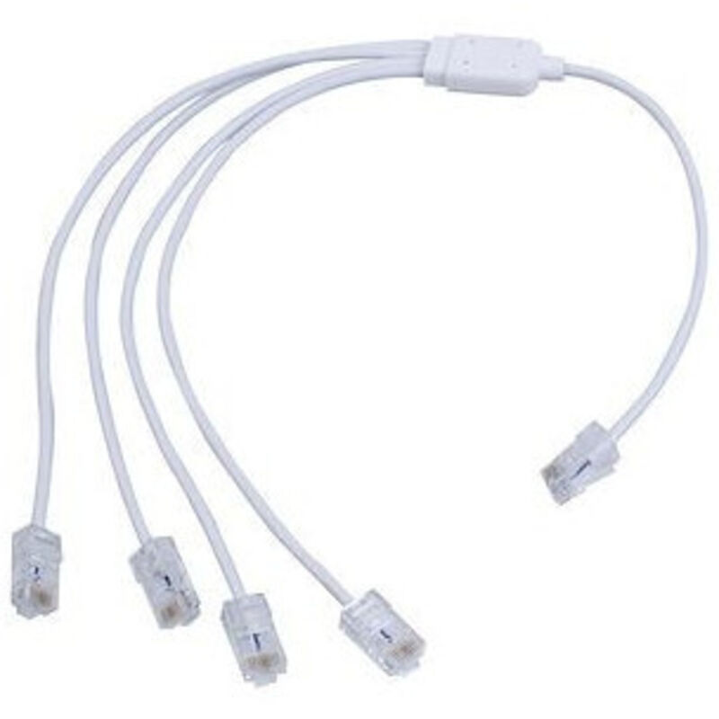 Cordon reseau RJ45 quadruple longueur 400mm pour coffret de communication