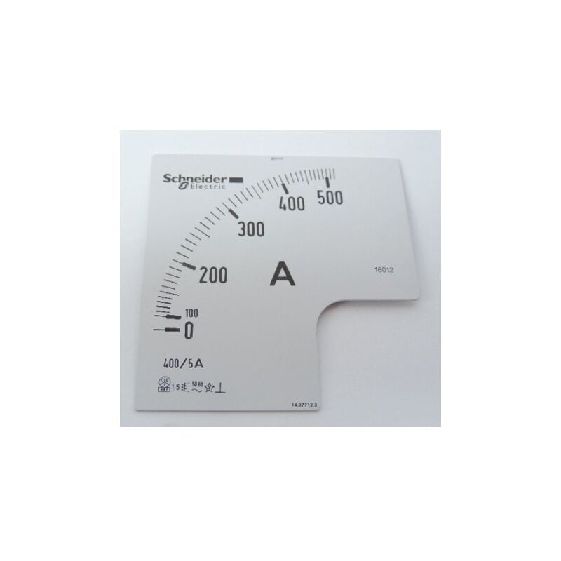 Cadran 1,3In 72x72mm gradation 0/400A pour amperemetre analogique Powerlogic SCHNEIDER ELECTRIC 16012