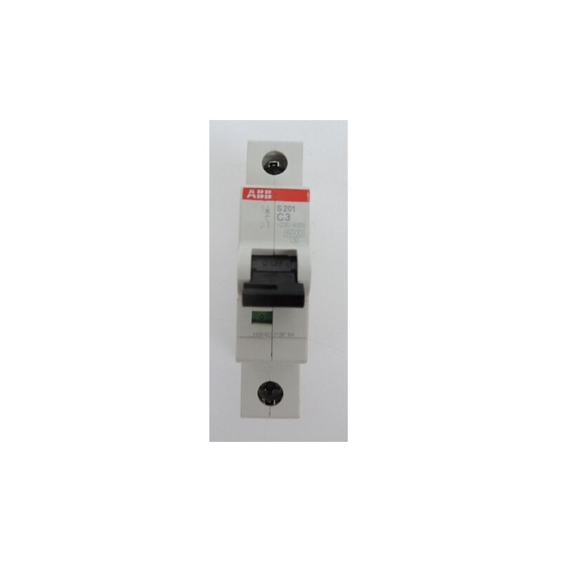 Disjoncteur 3A 1P courbe C 10kA raccordement à vis (1Module) S201 ABB 352131
