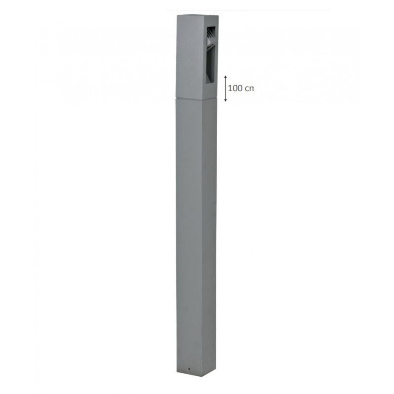 Borne potelet exterieur LED 3W grise Hauteur 1000mm lumiere chaud 3000K 300lm 230V IP44 FILO ARLUX