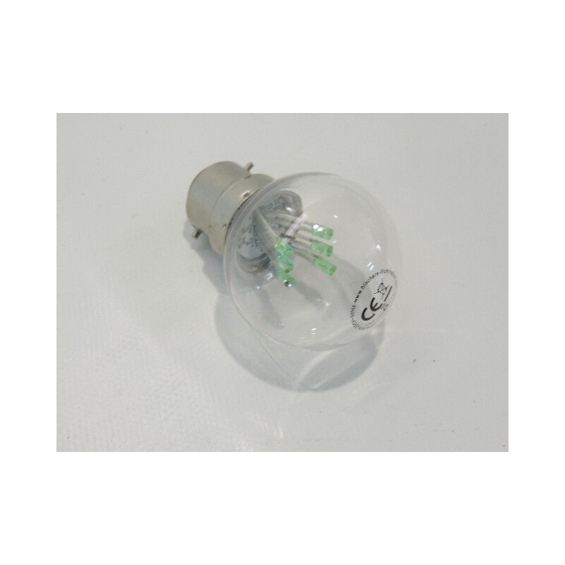 Ampoule LED 1.2W verte filament culot B22 230V usage extérieur sur guirlande à douille IPX4 BLACHERE LDL16-B22