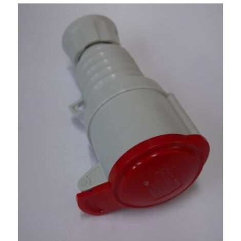 Prise mobile droite protégée rouge 3P+N+T 32A 400V câblage à vis basse tension IP44 GEWISS (1/5)