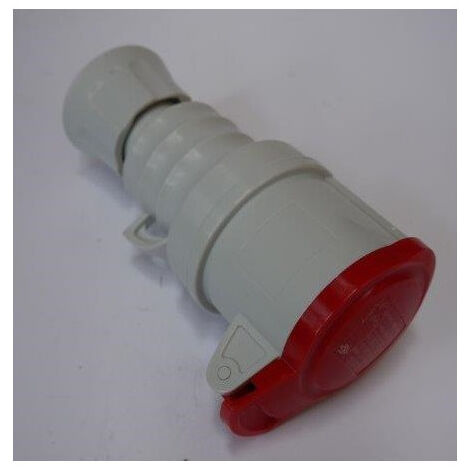 Prise mobile droite rouge HP 3P+T 16A 380-415V 50-60Hz 6H câblage rapide à clapet IP44 GEWISS (1/2)