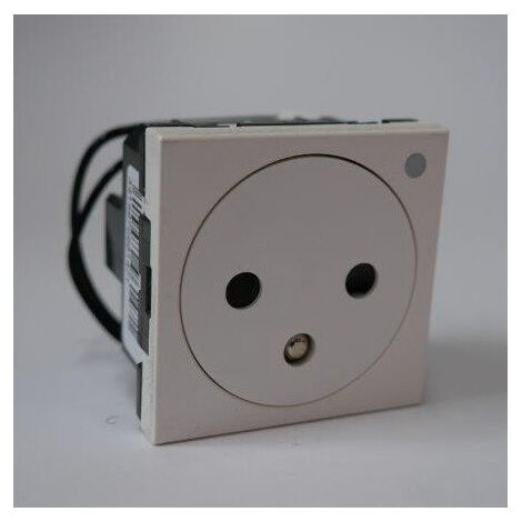 prise de courant - 2p+t - surface - avec voyant - blanc - legrand 077135 (1/10)