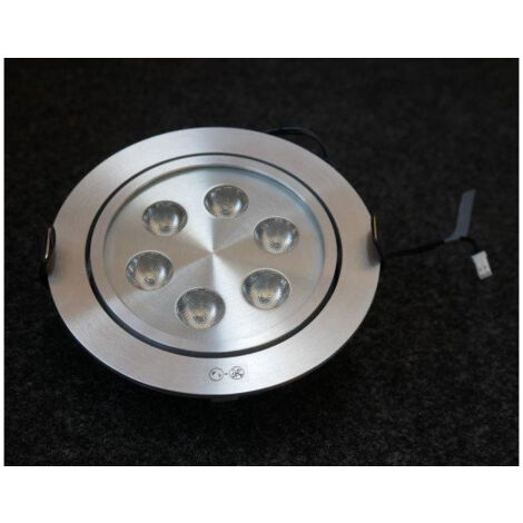 Spot encastré LED 6W Ø 125mm alu brossé orientable 30° 3000K avec alim 230V 38° IP44 PAULMANN (1/2)
