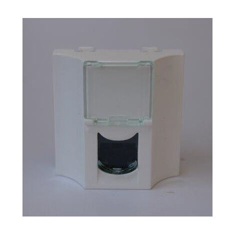 Prise réseau RJ45 blanche 2 modules traversée cuivre catégorie 6 UTP 8 contacts pour LCS Mosaic LEGRAND (1/2)