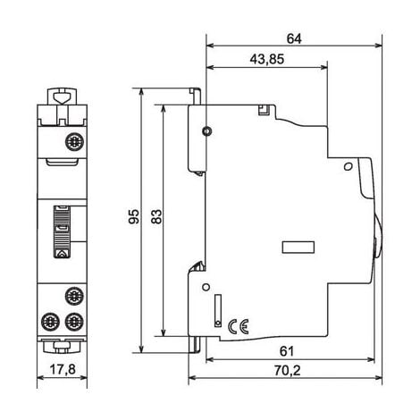 Telerupteur 16A 1P 230V contact à fermeture 1F (1NO) pour circuit éclairage avec commande poussoir bornes vis CX3 LEGRAND 412408