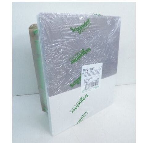 Coffret encastré 1 rangée 8 modules 252X222X98mm avec porte translucide et bornier terre MINIPRAGMA SCHNEIDER ELECTRIC MIP21108T