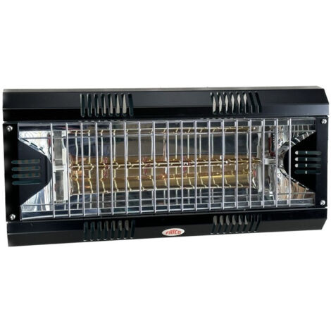 Chauffage infrarouge 2000W court noir 437x202x86mm 230V étanche pour tertiaire et exterieur IP54 IRCF20LNG