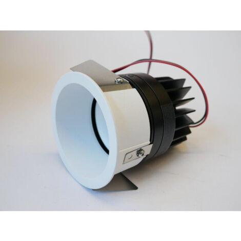 Plafonnier encastre orientable blanc Ø 82x100mm LED 7.1-10W 3000K 714lm 33° alim 350-500mA (non incl) IP23 Diro ST Delta Light