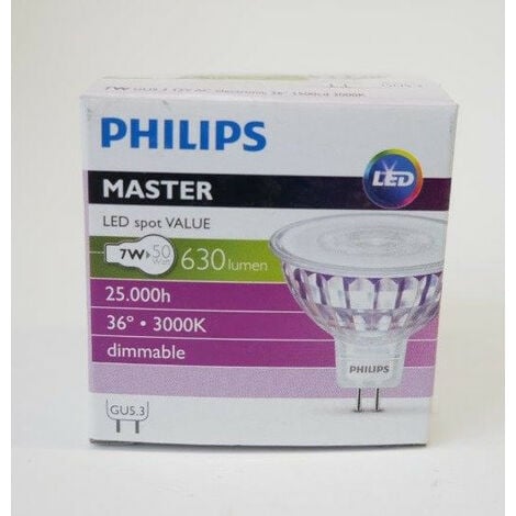 Philips Lampes GU5.3 (LED) 7W 12V 621lm Blanc