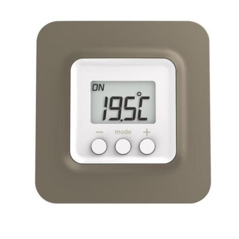 Plaque de finition couleur creme pour thermostat Tybox serie 5000 Delta Dore (1/2)