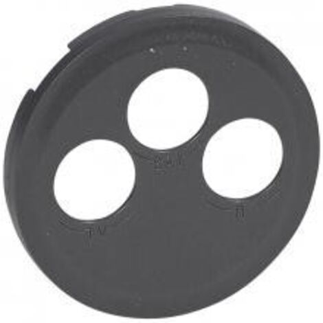 Enjoliveur gris graphite pour pour prise TV-R-SAT Celiane LEGRAND (1/2)