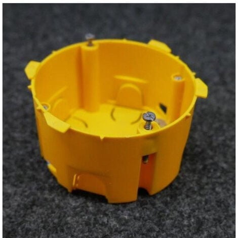 Boîte d'encastrement jaune 1 poste Ø 85mm profondeur 50mm pour prise 20-32A sur cloison sèche Batibox LEGRAND