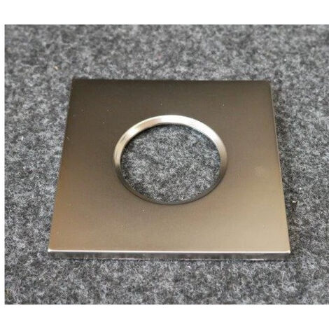 Collerette alu brossée carrée 85x85mm à equiper pour spot encastré Storm CCT TRAJECTOIRE (1/2)