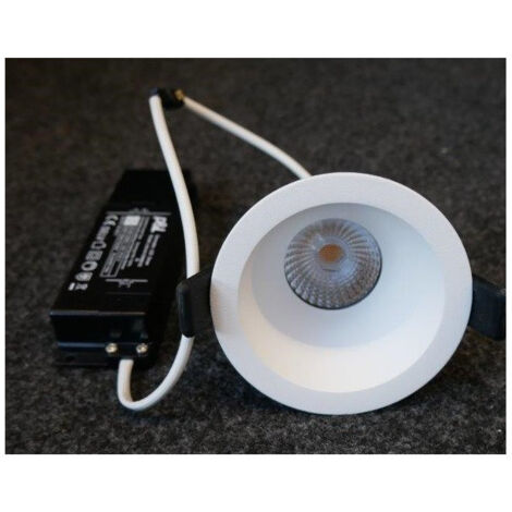 Spot encastré LED 8W blanc Ø 90x86mm 3000K 650lm alim 230V dimmable faisceau 40° Ik06 IP20 Storm basse luminance TRAJECTOIRE