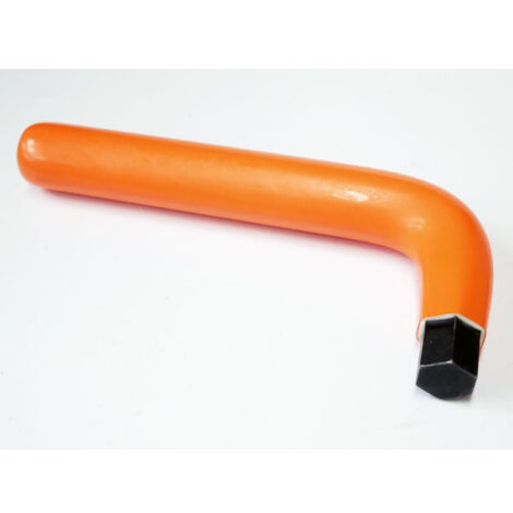 Clé male coudée 6 Pans 17mm isolée 1000V orange pour vis creuses poignée 180mm série courte DERANCOURT (1/2)