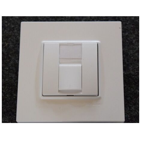 Prise reseau Rj45 CAT 6A FTP blanche encastré complet avec support et plaque Altira s-one SCHNEIDER