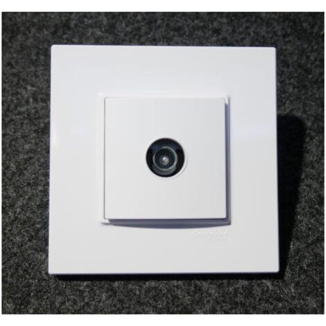 Prise TV simple 9.52mm blanc polaire complet avec support et plaque ALTIRA SCHNEIDER (1/2)