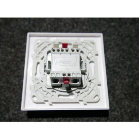 Double bouton-poussoir NO 16A blanc polaire complet avec support et plaque ALTIRA SCHNEIDER