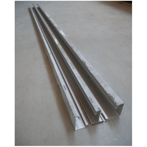 Hager – Socle de goulotte aluminium 134x56mm 2 compartiments au mètre – Sans couvercle pour appareillage 45x45mm – Aluminium anodisé résistant à la corrosion (1/2)