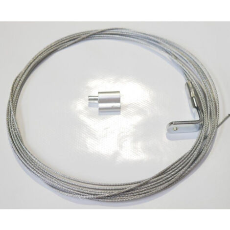 Kit de fixation filin acier longueur 4m Ø 1.5mm avec équerre 90° + verrou One Way BLM 641390 (1/5)