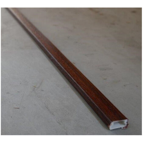 Moulure 20x10mm finition bois Acajou (au mètre) avec couvercle fixation à visser