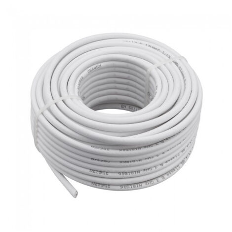 Telefunken – Câble coaxial 17VATC blanc 20m – Installation intérieure – Diamètre 6.8mm – Classe A pour réception TV optimale