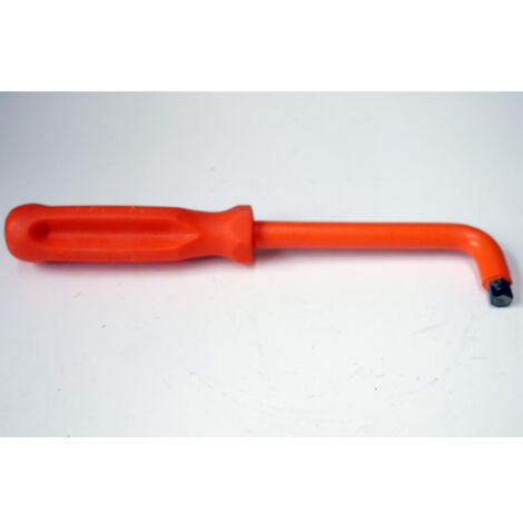Tournevis 6 Pans 11x120mm coudée 90° isolée 1000V manche orange longueur 260mm pour vis creuses DERANCOURT (1/2)