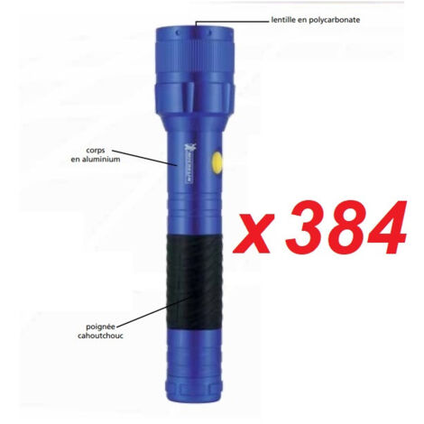 Palette de 384 lampes torche LED à piles 2xLR20 (non inclus) aluminium haute performance 97lm Ø 55x260mm IP44 MICHELIN M40L23 (1/5)
