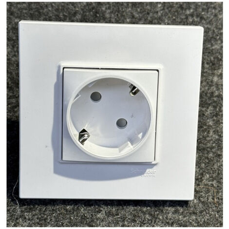 Prise 2P+T 16A standard Allemand (SCHUKO) 2M aluminium UNICA Top