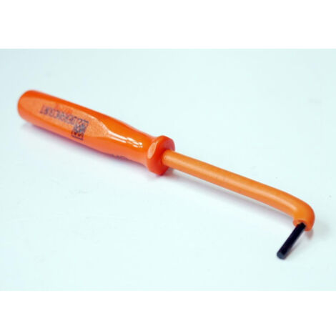 Tournevis 6 Pans 2x45mm coudée 90° isolée 1000V manche orange longueur 105x20mm pour vis creuses DERANCOURT (1/2)