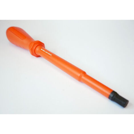 Tournevis 6 Pans 8x150mm isolé 1000V orange lame décolletée pour vis creuses DERANCOURT