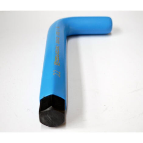Clé male coudée 6 Pans 22mm isolé 1000V bleue L 110mm l 230mm acier traité pour vis creuses ATEX II DERANCOURT (1/2)