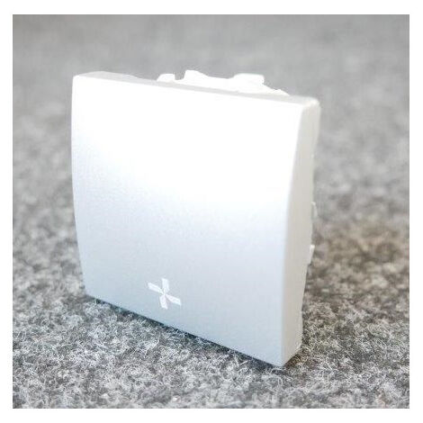 Interrupteur VMC aluminium 2 vitesses sans position arret 2M sans support ni plaque UNICA
